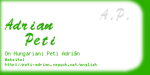 adrian peti business card